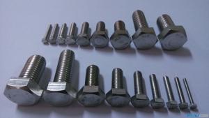 China Grade 4.8 Stainless Steel Hex Head Bolts , Full Thread Bolts DIN 961 M30 Size wholesale