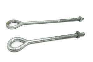 China 5/8&quot; X 6 ' Oval Eye Bolt Utility Pole Anchor Rod wholesale