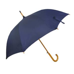 China Semi Automatic Wooden Handle Straight strong windproof umbrella wholesale