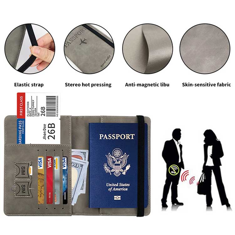 Availiable Sample of Fashion Credit Card Wallets for Elastic Cord Travel Passport Holder
