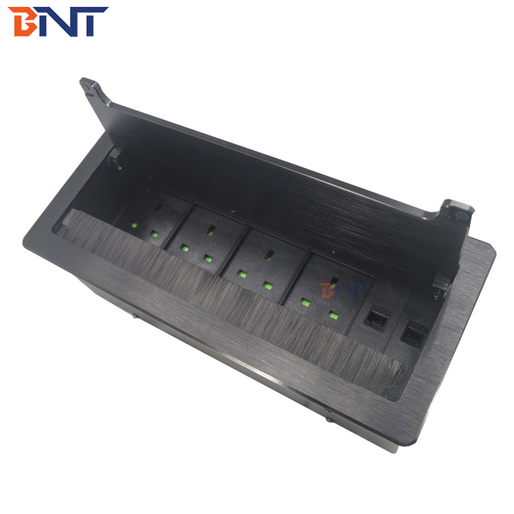 Cable management UK power desktop power brush socket for conference table