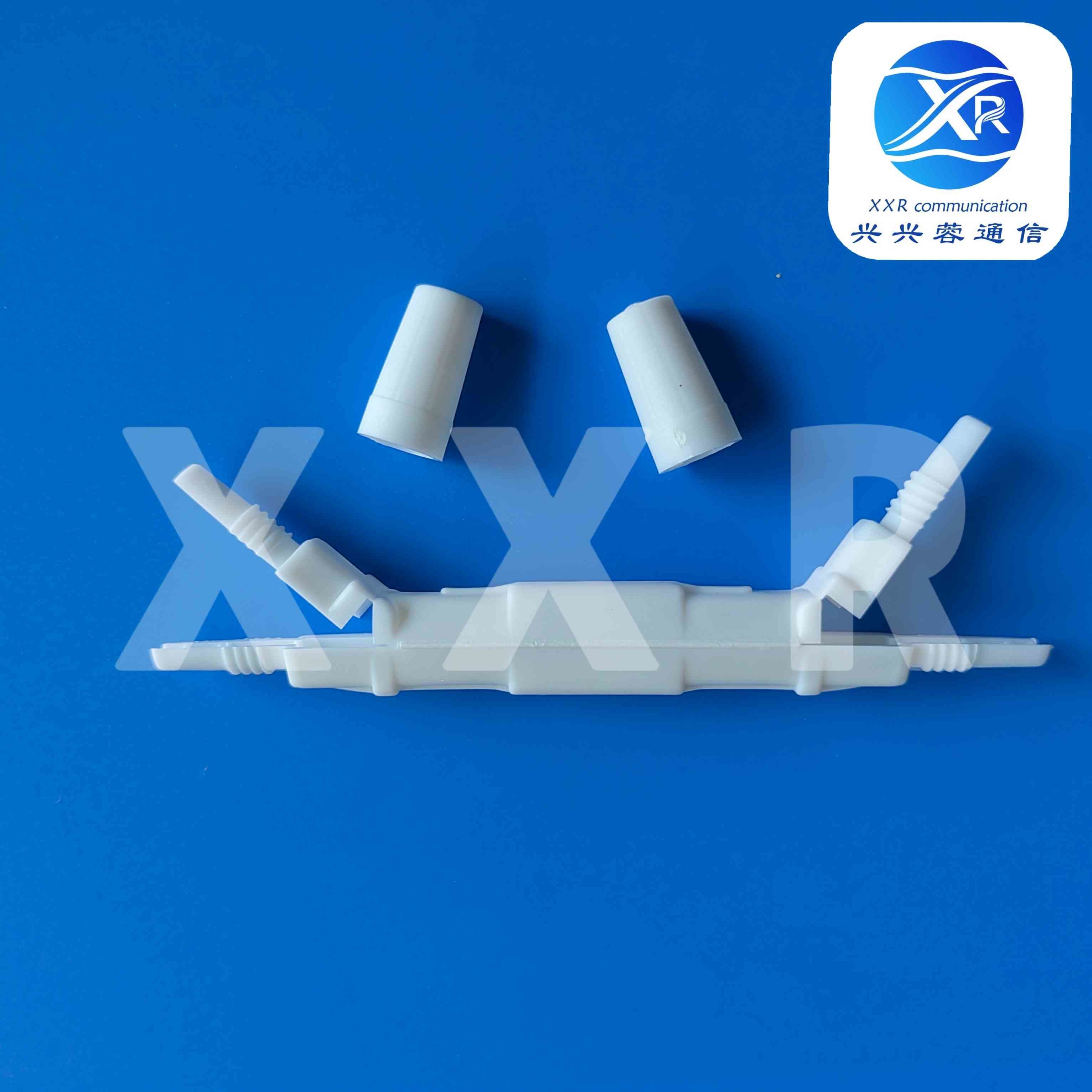 White FTTH Fiber Optic Fusion Protection Round Box For Drop Cable Optic Fiber Fused