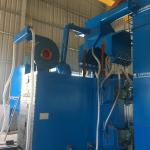 Blue Burnishing Steel Pipe Shot Blasting Machine Descaling Stripping