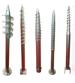 8 Inch Carbon Steel Helix Ground Screws Anchors For Fence Posts
