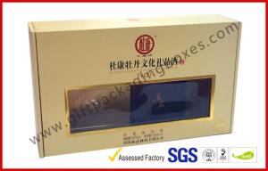 China Khaki Window Strong Paper Board Packaging Gift Boxes Elegant Design wholesale