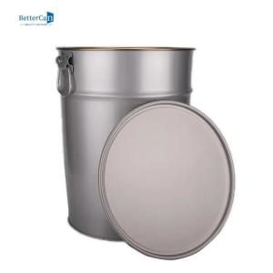 China 25 Liter Big Metal Buckets , Durable Paint Empty Bucket With Sealed Foam Strip wholesale