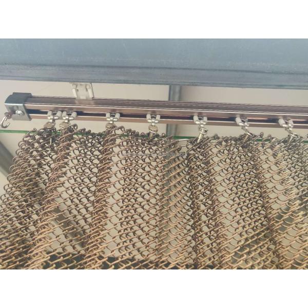 Sample Customization Black Color Metal Curtain Net for Restaurant Lounge Partition Decorative Chain Link Fence Mesh