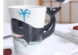 China Hotel Whale High Temperature Handmade Ceramic Travel Mug wholesale
