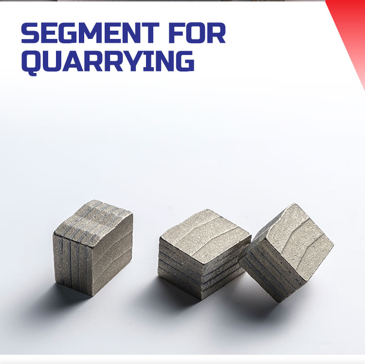 OEM Supported Triple-blades Diamond Segments for Mining Stones Cutting 22*15.6/16.4*15mm