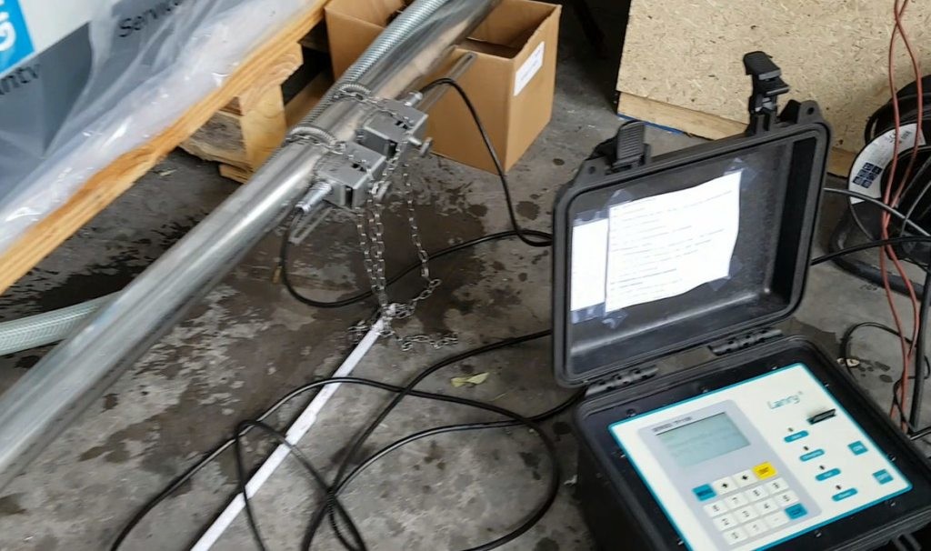 Battery Power Portable Ultrasonic Flow Meter with Data Logger