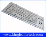 IP65 Rated Stainless Steel Industrial Computer Kiosk Keyboard With Trackball