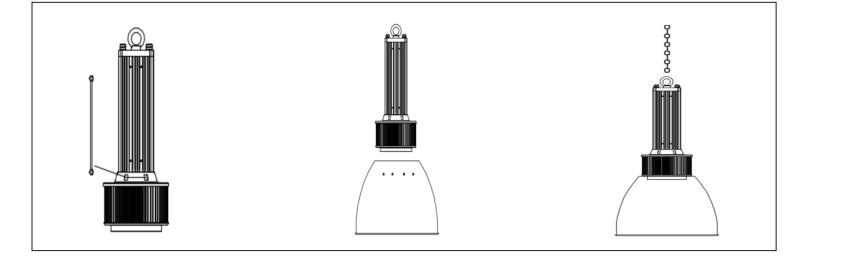 100-300W Explosion Proof High Bay Light Fixture 5050/3535/3030 For Gas Station