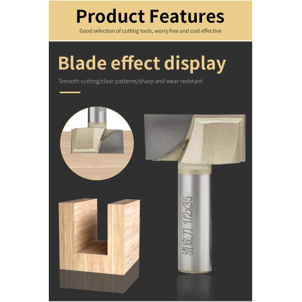 Hot Sale Arden Carbide Blade Woodworking Bottom Cleaning Router Bits Milling Plaining Cutter Milling Cutter