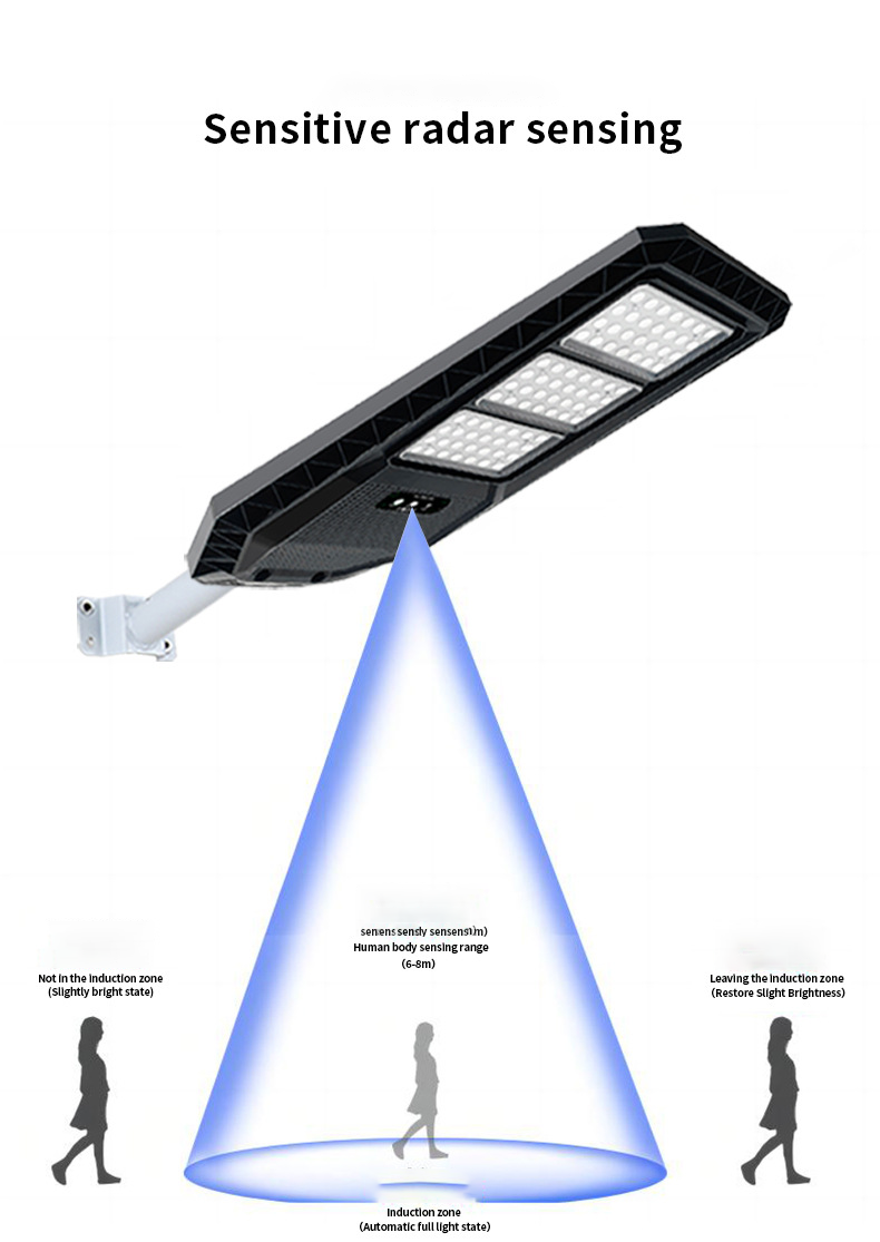 Solar street light with radar motion sensor demonstration