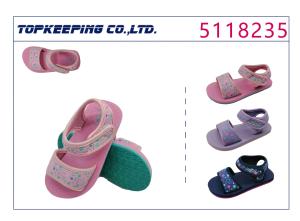 China Pink Little Girls Slippers Cut Soft EVA Sole Sandal wholesale