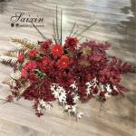 SX-F010 Wholesale high quality red Artificial flowers bouquet for wedding