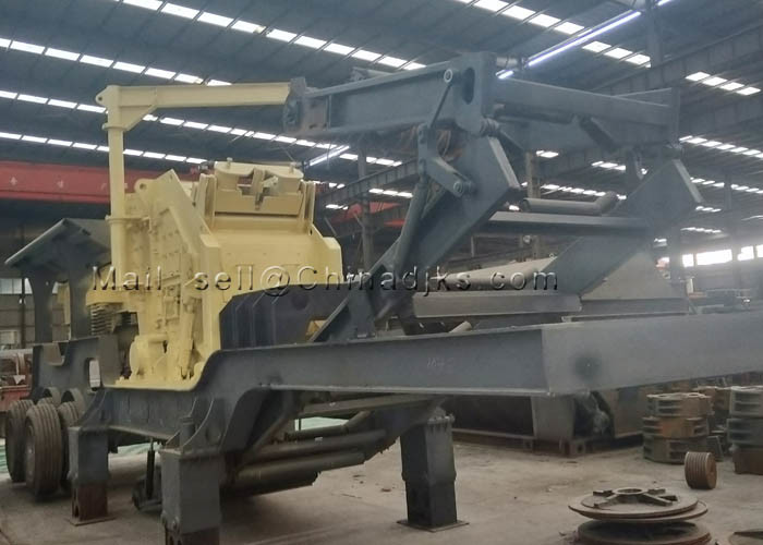 80TPH Mobile Crushing Machine Track Mounted 350mm Feeding