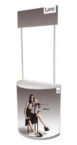 China Portable Round Promotional Table , Easy Carry Pvc Advertising Table wholesale