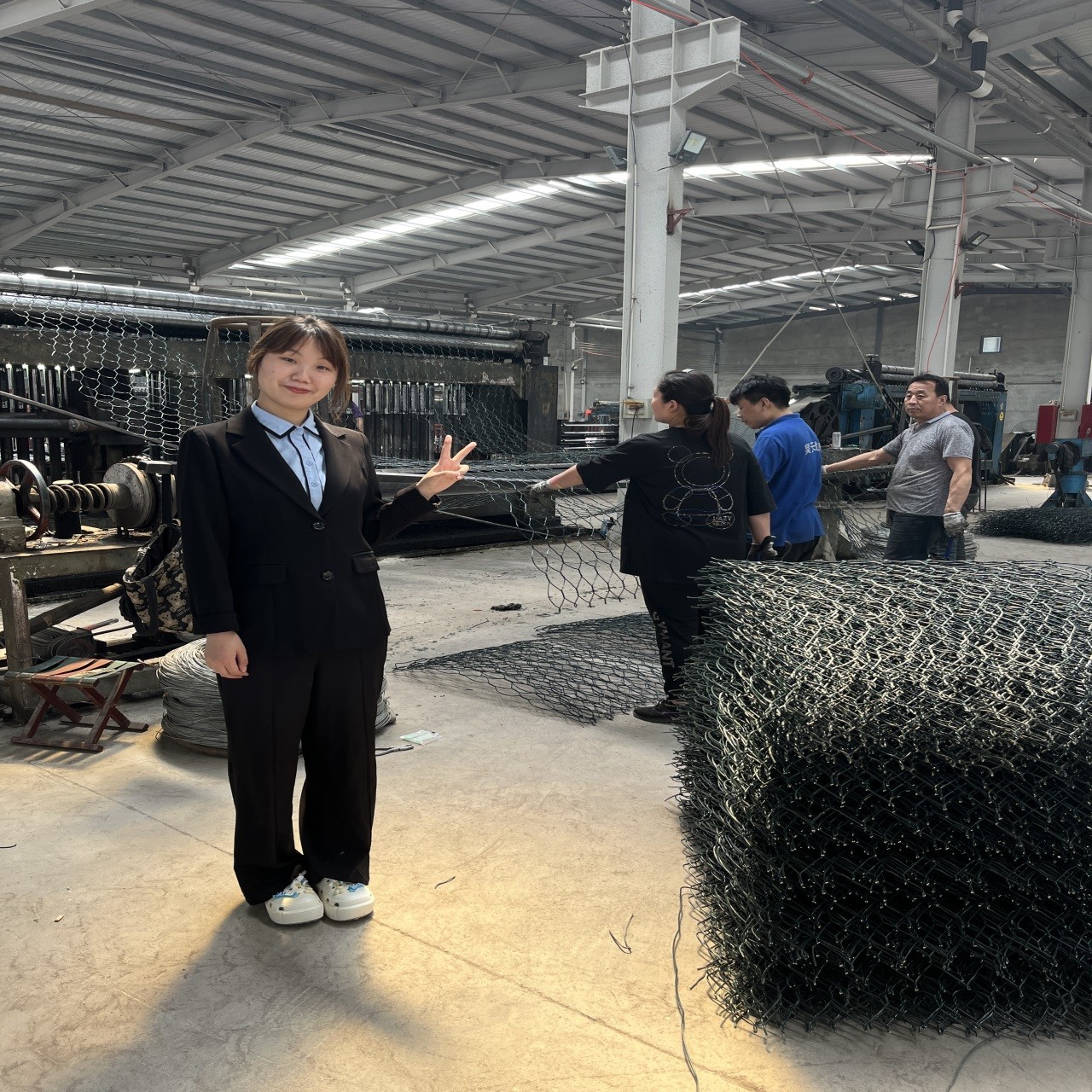 PVC Coated Galvanized Wire Mesh Gabion Box 1*1*1 M Green For Rock Fall Protection