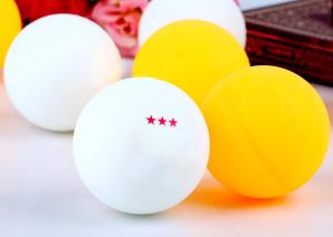 China 3 Star Table Tennis Balls Celluloid White / Orange For Competition Bulk Packing wholesale