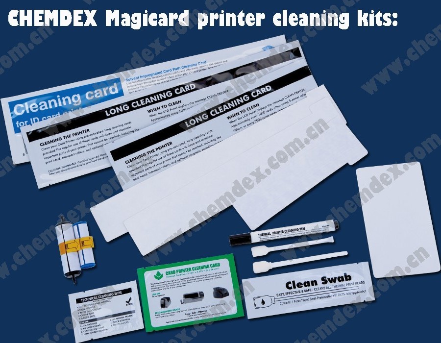 Zebra ZC100/300 compatible cleaning card kits/105999-310 cleaning card/Zebra ZC serise clean card for ZC100/ZC300/ZC350