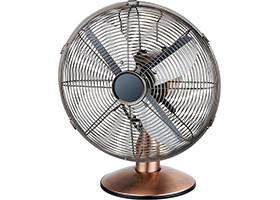China 12 Inch 2 Speed Metal Blade Oscillating Fan 3 Aluminium Blade Rubbed Bronze wholesale