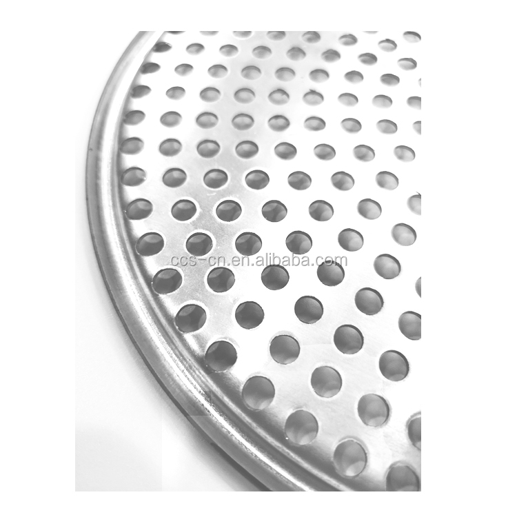15 inch perforated round aluminum pizza pan punched pizza tray baking tray for bakery or restaurant or bar