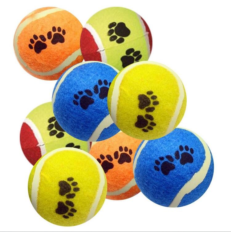Pack Of 2 Dog Tennis Balls - Pet 2pc Puppy Animal Pet Toys Fun Durable