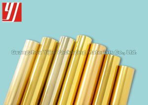 China SGS 25 Micron Gold Hot Stamping Foil For PP Synthetic Paper General Paper Plastic wholesale