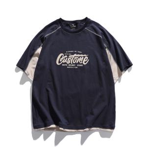 China Printing Logo Cotton Washed Vintage Oversized Graphic Tees Crewneck Cool wholesale