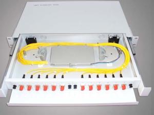 China 1U 19'' 24 Port FC Fiber Optic Patch Panel Fiber Optic Terminal Box wholesale