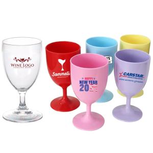 China Elegant Unbreakable Acrylic Plastic Small Wine Glasses 7oz wholesale