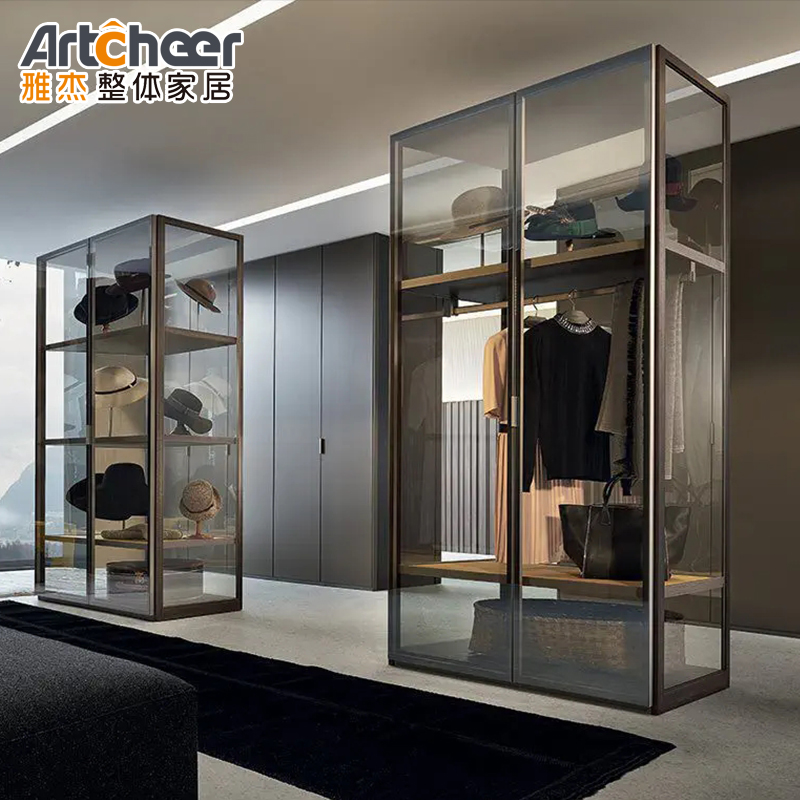 Bedroom Furniture Luxury Design Aluminium Frame Walk-in Closet System with Accessories