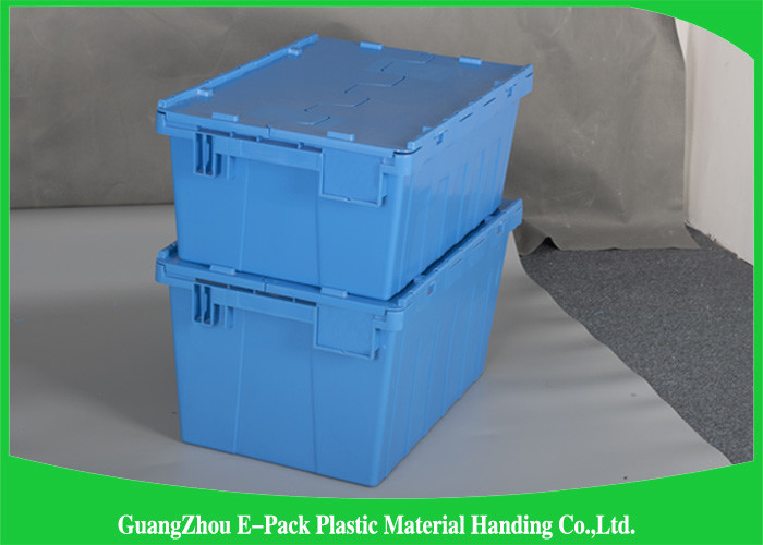 Standard Plastic Attached Lid Containers Foldable Large Distribution For Industry