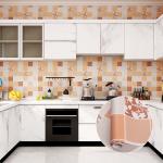 Waterproof Kitchen Decoration PVC Self Adhesive Wallpaper Tiles Decorative Film