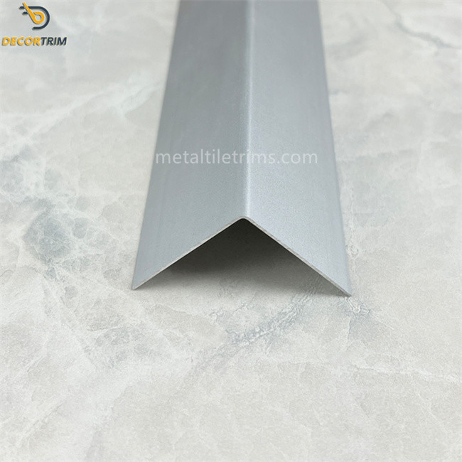 Aluminium Tile Trim L Shape Wall Corner Protector Strips Edge 0.9mm Thickness