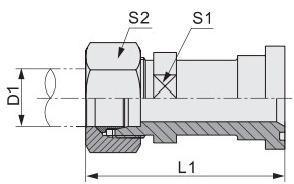 1CFL 1dfl Optional Carbon Steel and Stainless Hydraulic Hose Transition Fittings