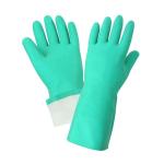 Diamond Grip Alkali Solvent Nitrile Green Chemical Resistant Gloves 33cm