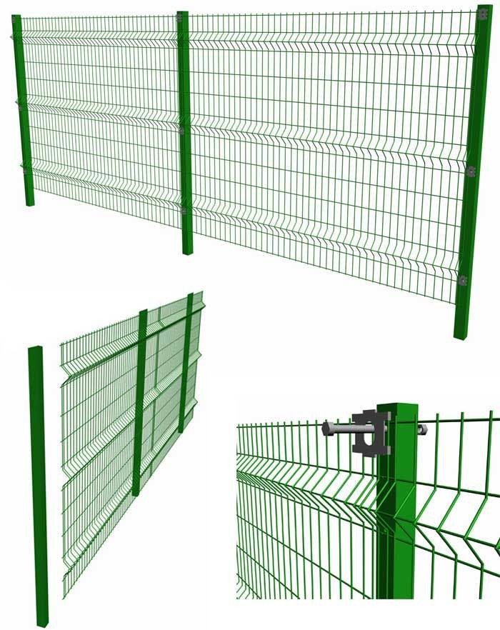Outdoor Garden Privacy 3D Curved V Mesh Fencing Gate