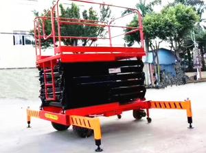 China Self Propelled Electric Scissor Lift 12m Platform Hydraulic Motor Driving wholesale