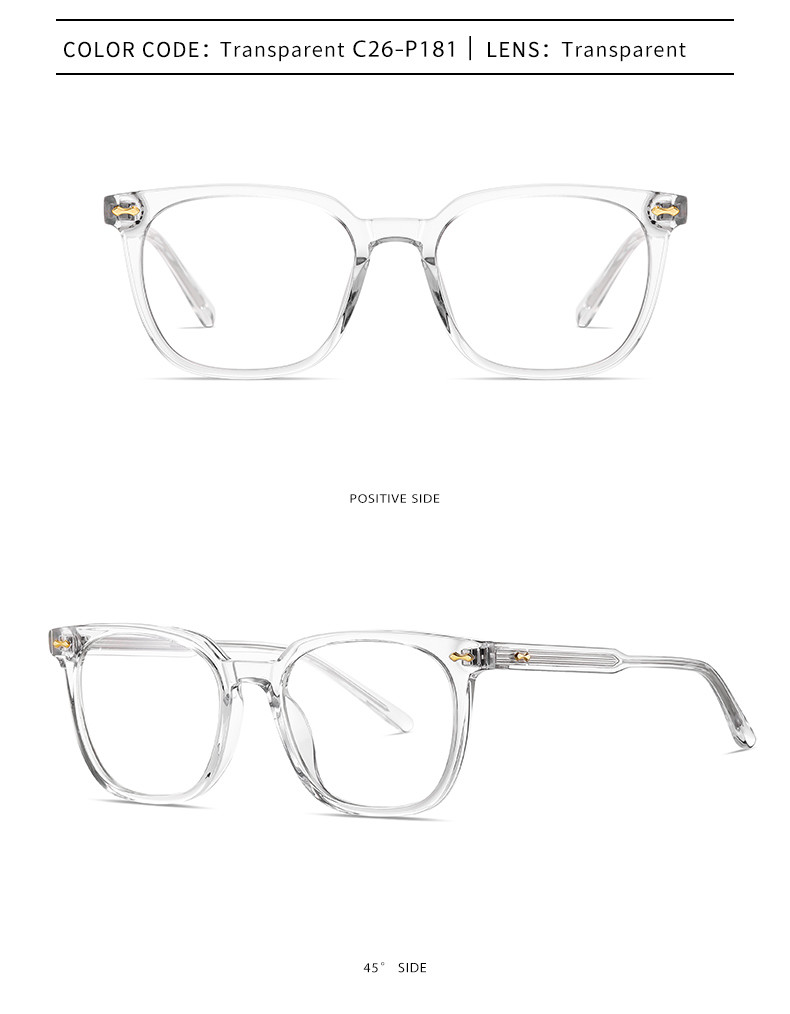 Simple Acetate Frame Glasses OEM , Anti Blue Lights Round Frame Glasses