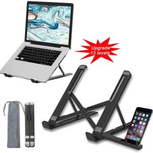 China Non Slip Height Adjustable Laptop Stand 245mm With Phone Holder wholesale