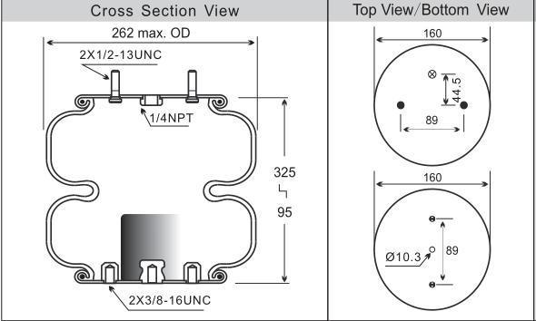 Rubber Air Bag Air Spring Suspension Part for Truck and Trailer Suspension System