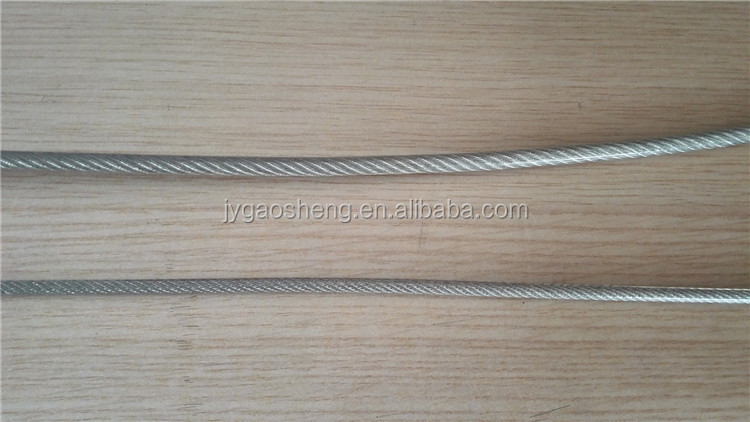 3.2mm 7X7 Plastic Coated Galvanized Steel Wire Rope Vinyl Coated For Clothes Lines