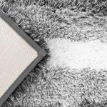 Polyester Non Slip Shaggy Microfiber Chenille Rug Striped Design