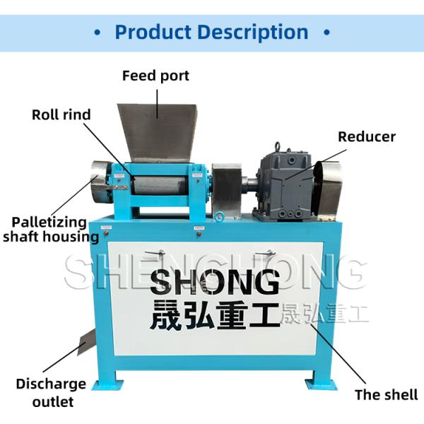 Double Roller Press NPK Fertilizer Granulator 95% Granulation Ratio