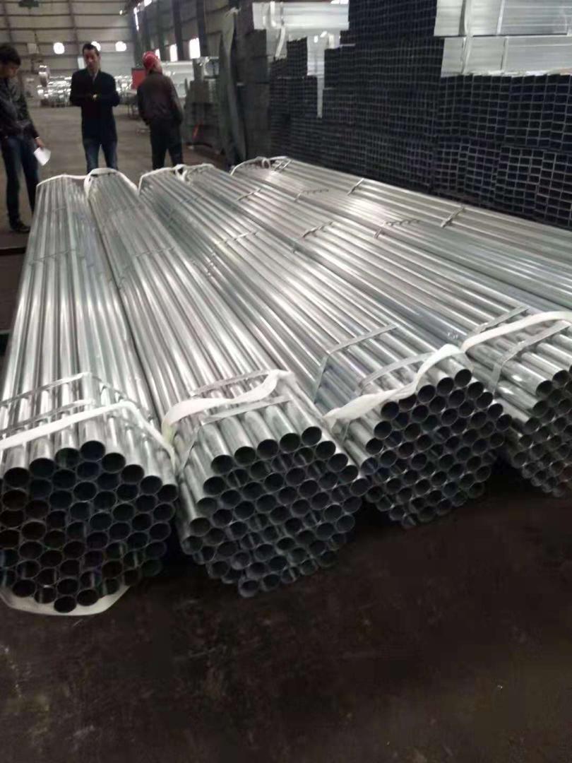 EMT Pipe Hot Dip Galvanized Mild Steel Welded Pipes ASTM DN350 DN50 1 inch 1.5 inch For Construction GI Steel Pipe