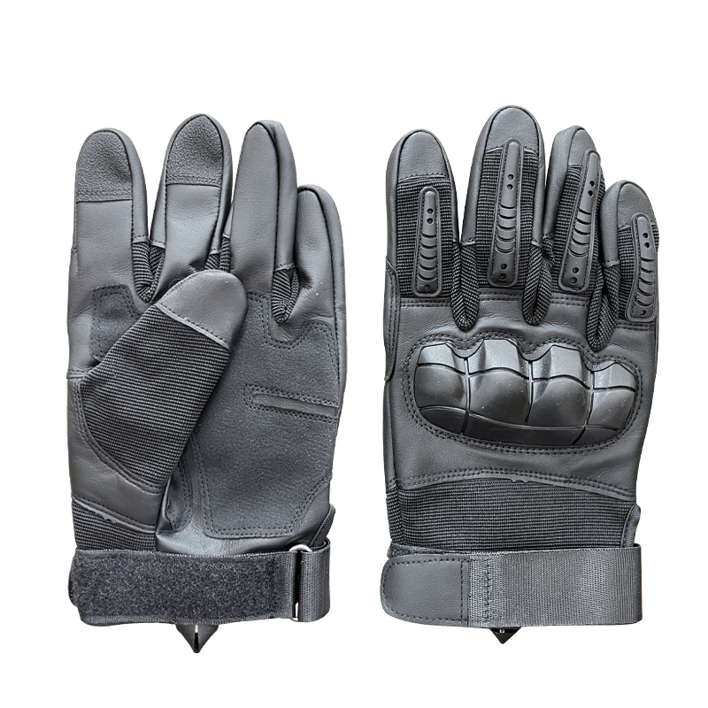 Flame-Retardant Black Full Finger Training Gloves for Customization and Protection