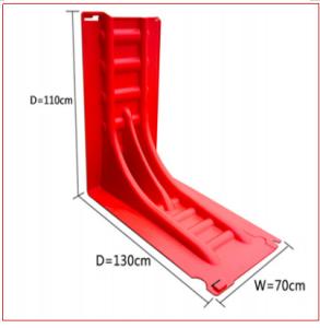China Height 110cm ABS Plastic Red Anti-UV Convenient Flood Baffier wholesale