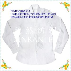 China F4844 lady fashion shirt fabric C/N spandex plain 60SX40D+20D 145X90 80GSM 57/58&quot; wholesale